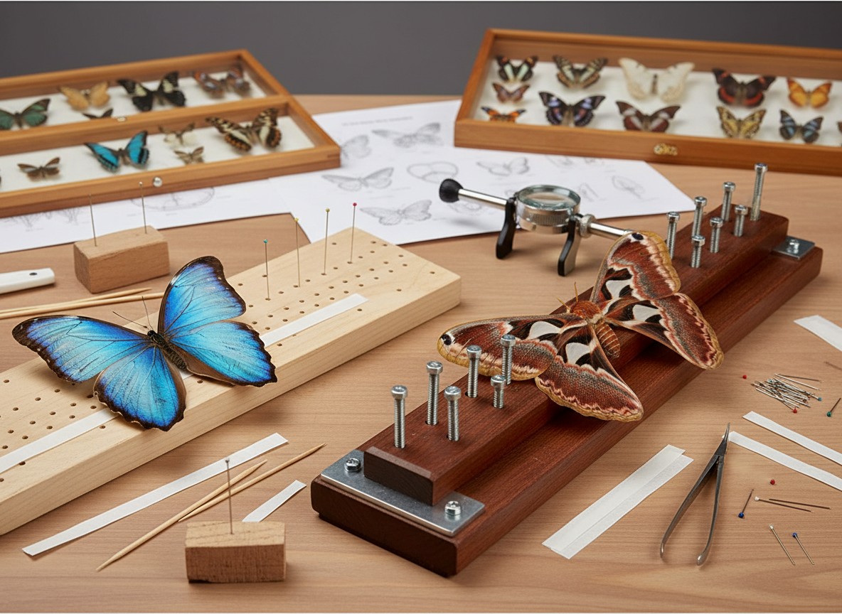 高額チョウ・ガの標本作成：展翅板の自作と専門展翅器具の徹底比較