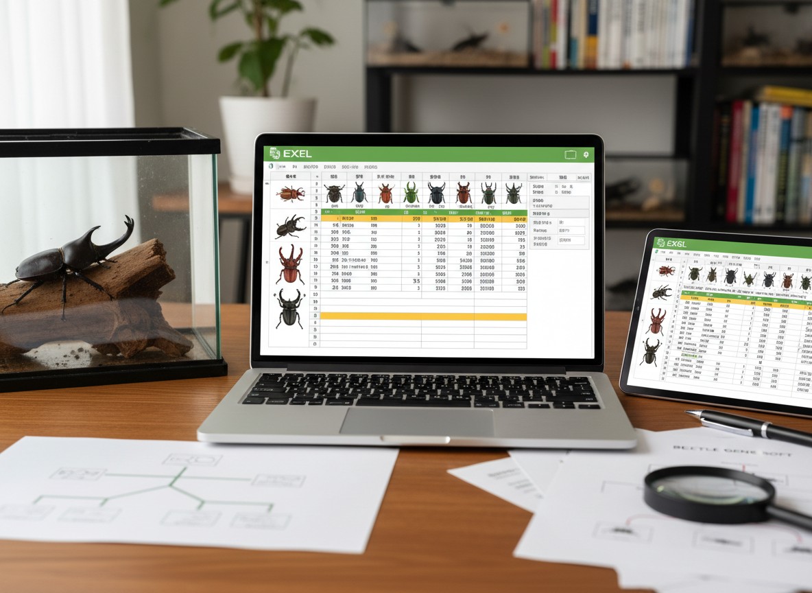 Excelで完璧！クワガタ・カブトムシの血統管理台帳の作り方と専用ソフト比較